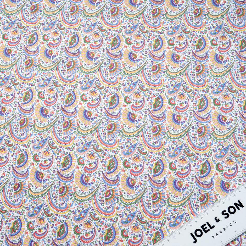 Multi-Coloured 'Javinder' Liberty Cotton Tana Lawn