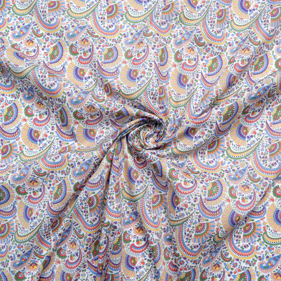 Multi-Coloured 'Javinder' Liberty Cotton Tana Lawn