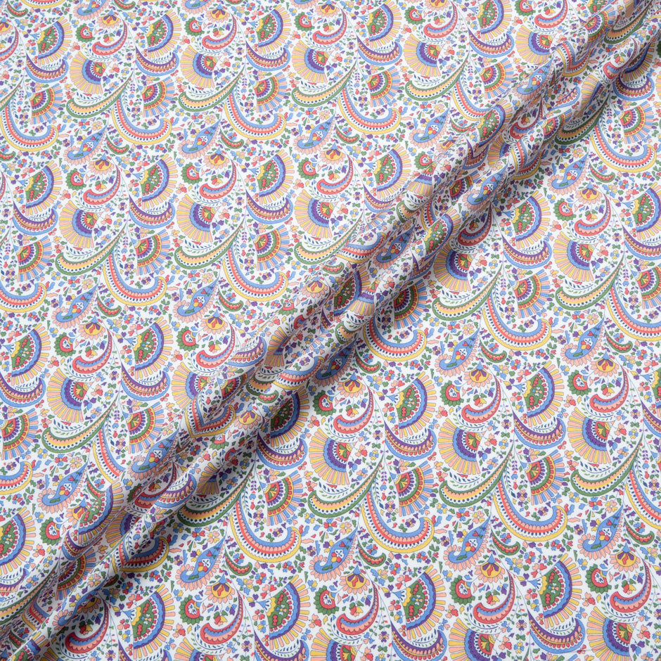 Multi-Coloured 'Javinder' Liberty Cotton Tana Lawn