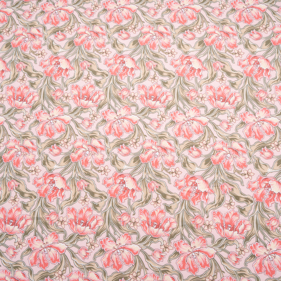 Pink 'Archive Tulips' Liberty Cotton Tana Lawn