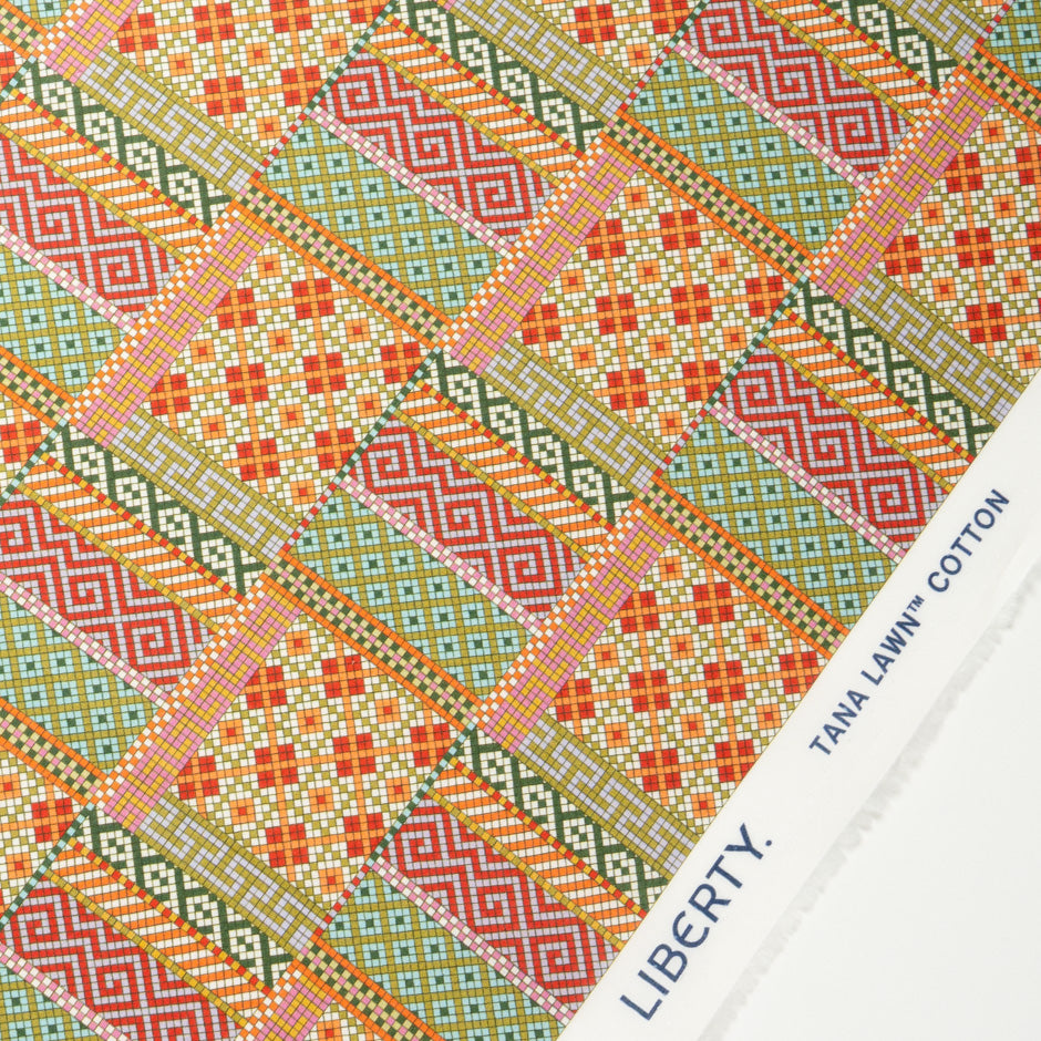 'Mosaics' Printed Liberty Cotton Tana Lawn