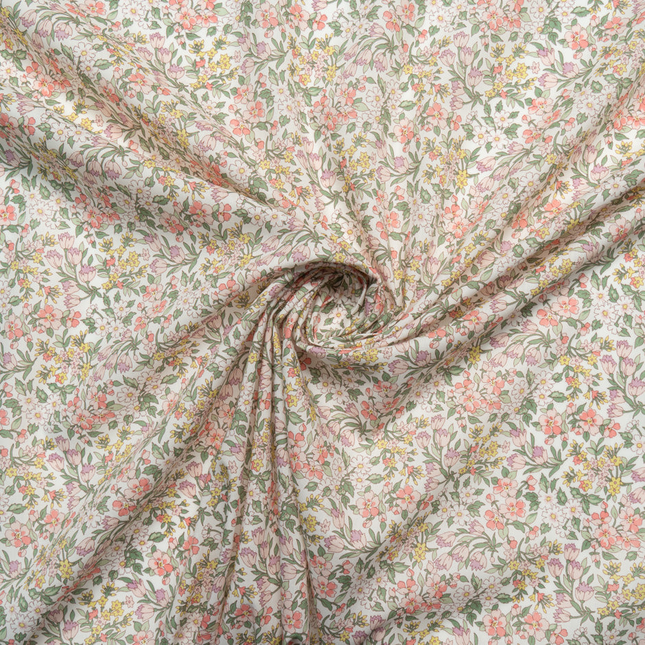 Baby Pink 'Nazanin' Floral Liberty Cotton Tana Lawn
