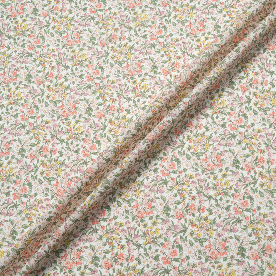 Baby Pink 'Nazanin' Floral Liberty Cotton Tana Lawn