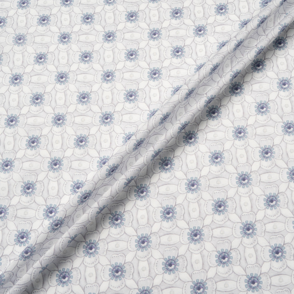 Grey 'Royal Jewel' Floral Liberty Cotton Tana Lawn