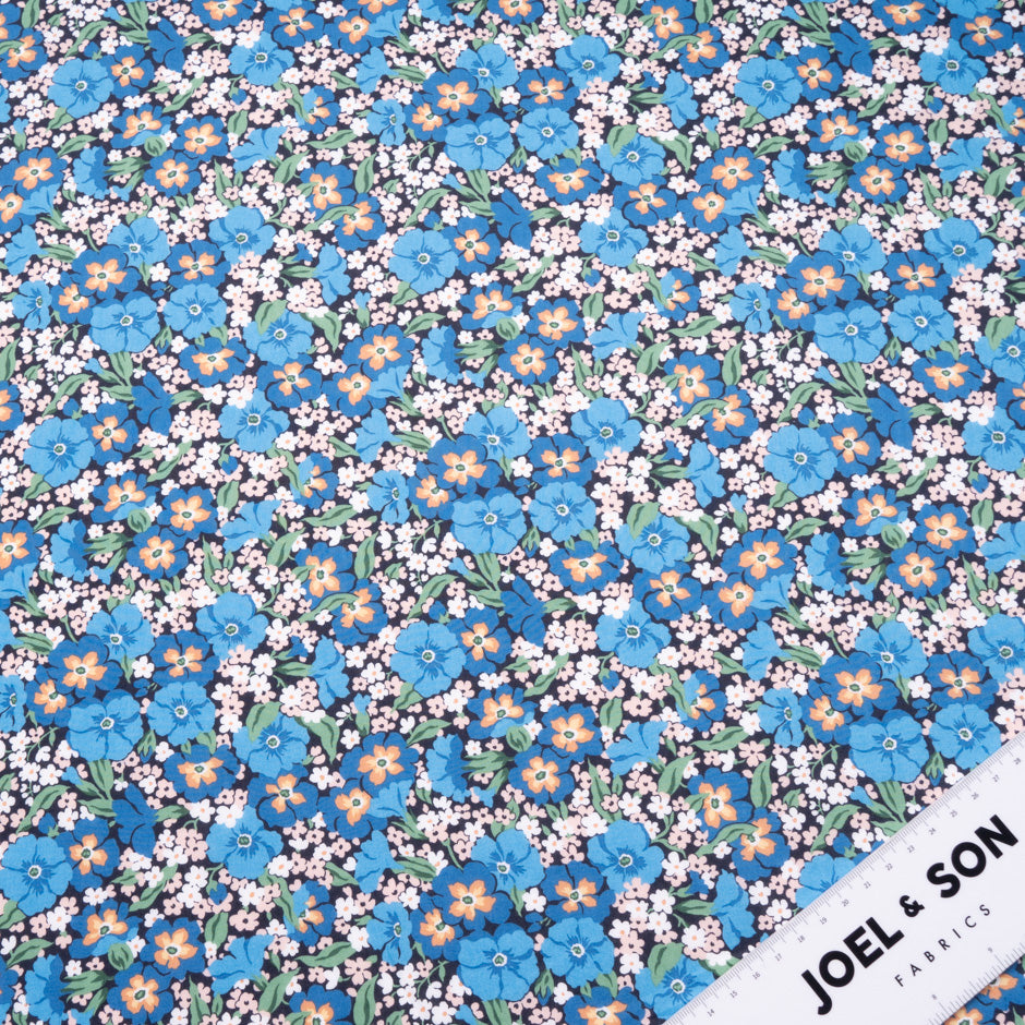 Blue 'Gabriella Gisou' Liberty Cotton Tana Lawn