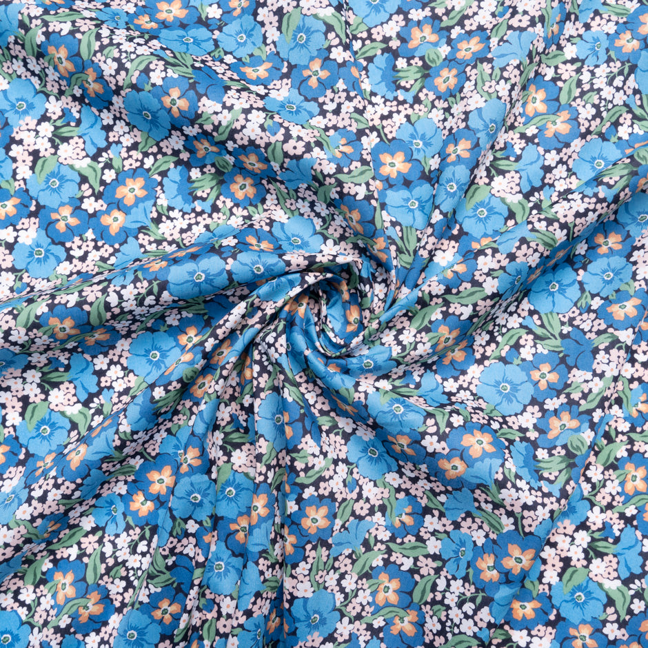 Blue 'Gabriella Gisou' Liberty Cotton Tana Lawn