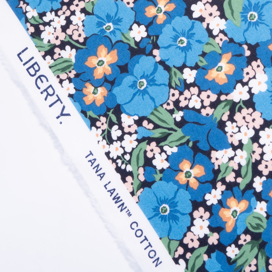 Blue 'Gabriella Gisou' Liberty Cotton Tana Lawn