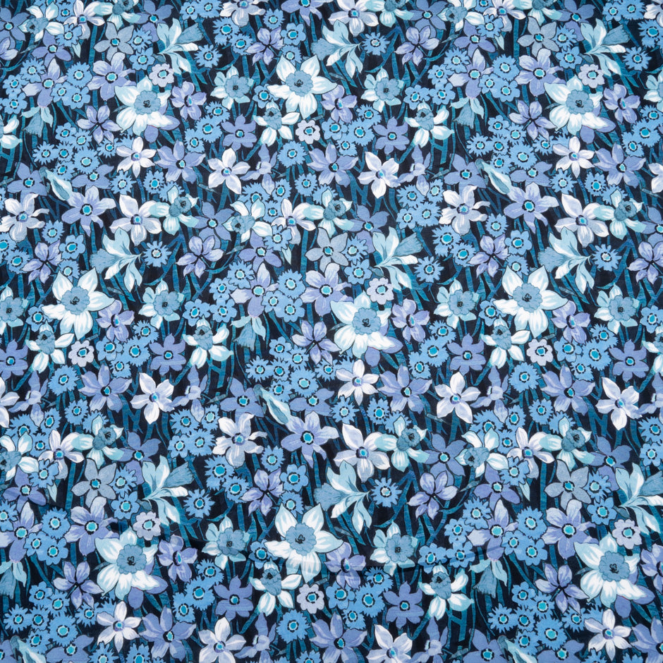 Blue 'Daffodil Days' Liberty Cotton Tana Lawn