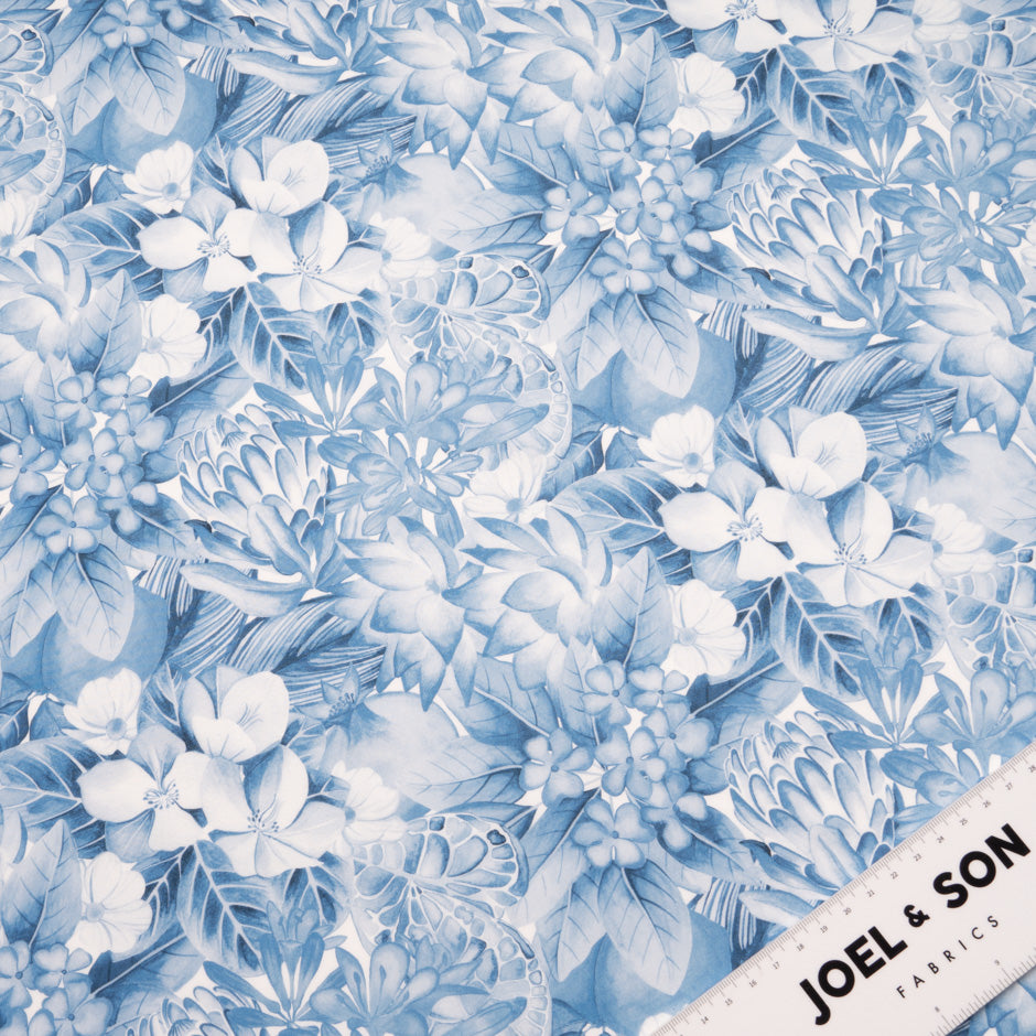 Blue 'Poppy & Freddie' Liberty Cotton Tana Lawn