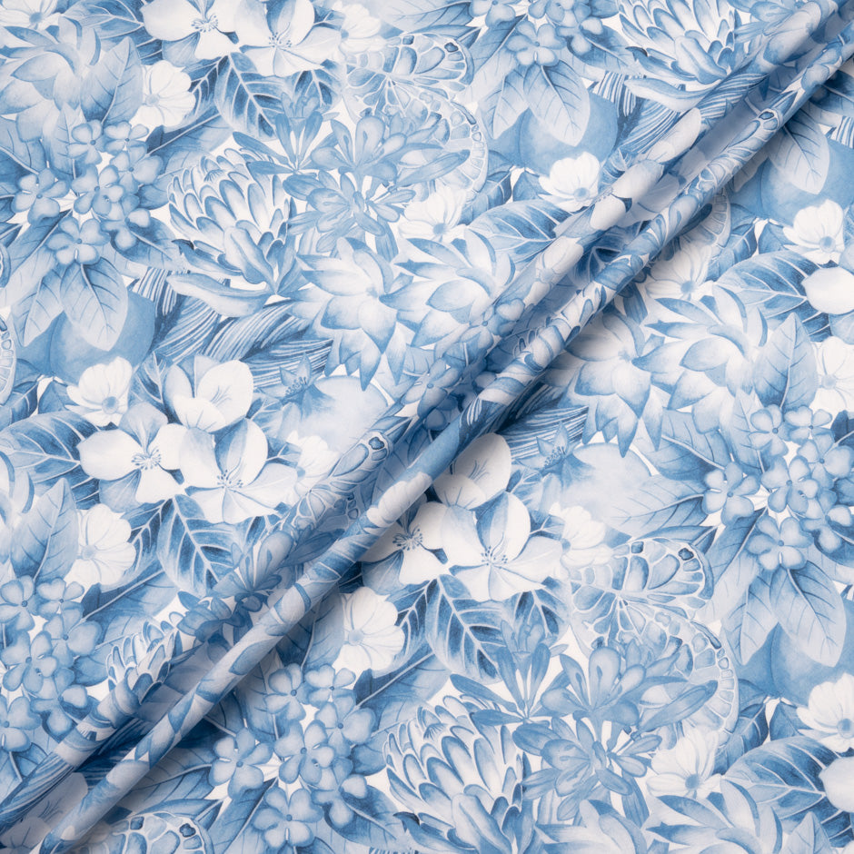 Blue 'Poppy & Freddie' Liberty Cotton Tana Lawn