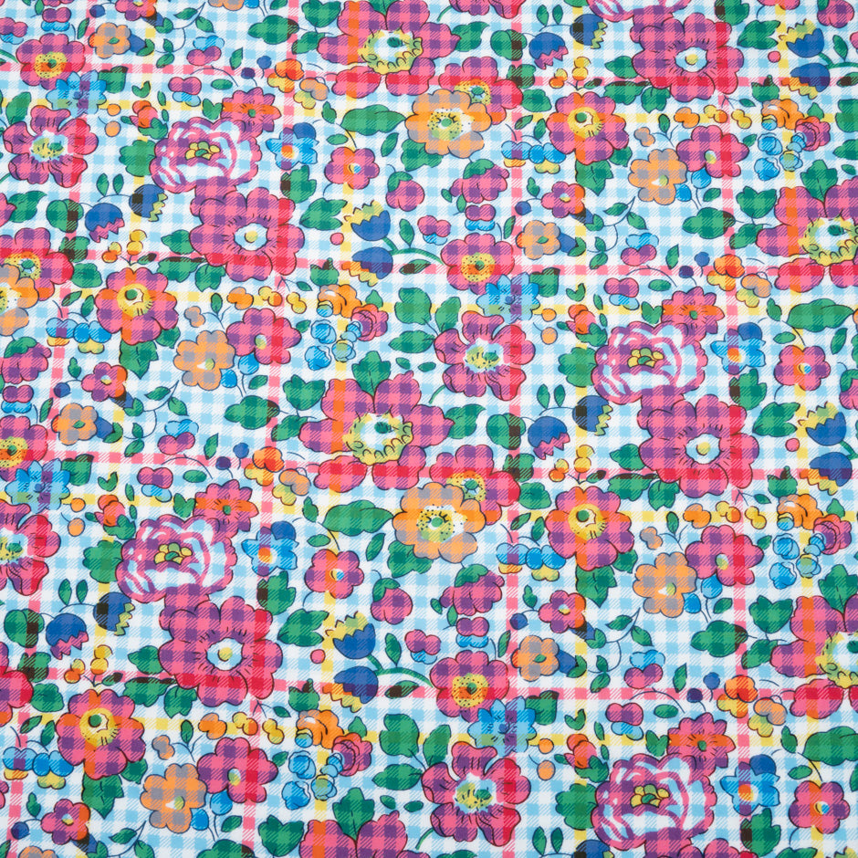 Blue 'Betsy Check' Liberty Cotton Tana Lawn