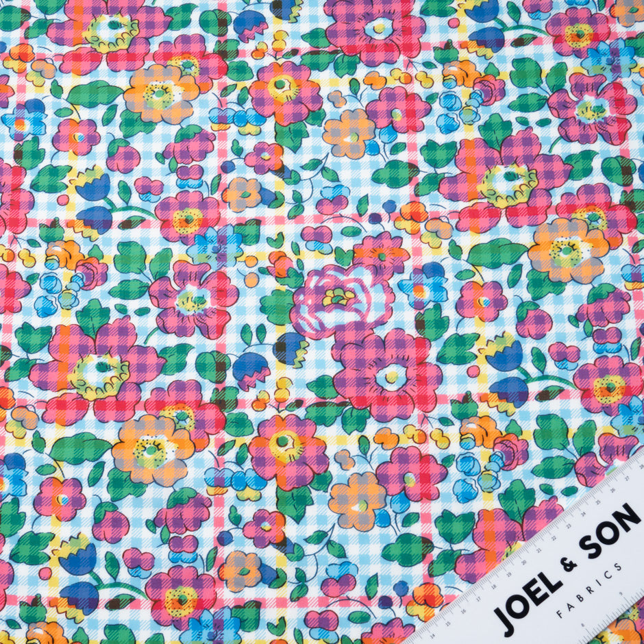 Blue 'Betsy Check' Liberty Cotton Tana Lawn