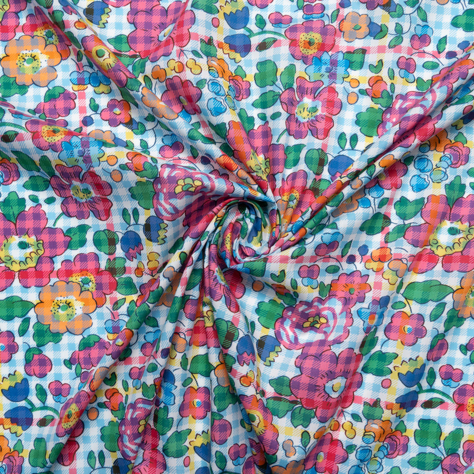 Blue 'Betsy Check' Liberty Cotton Tana Lawn