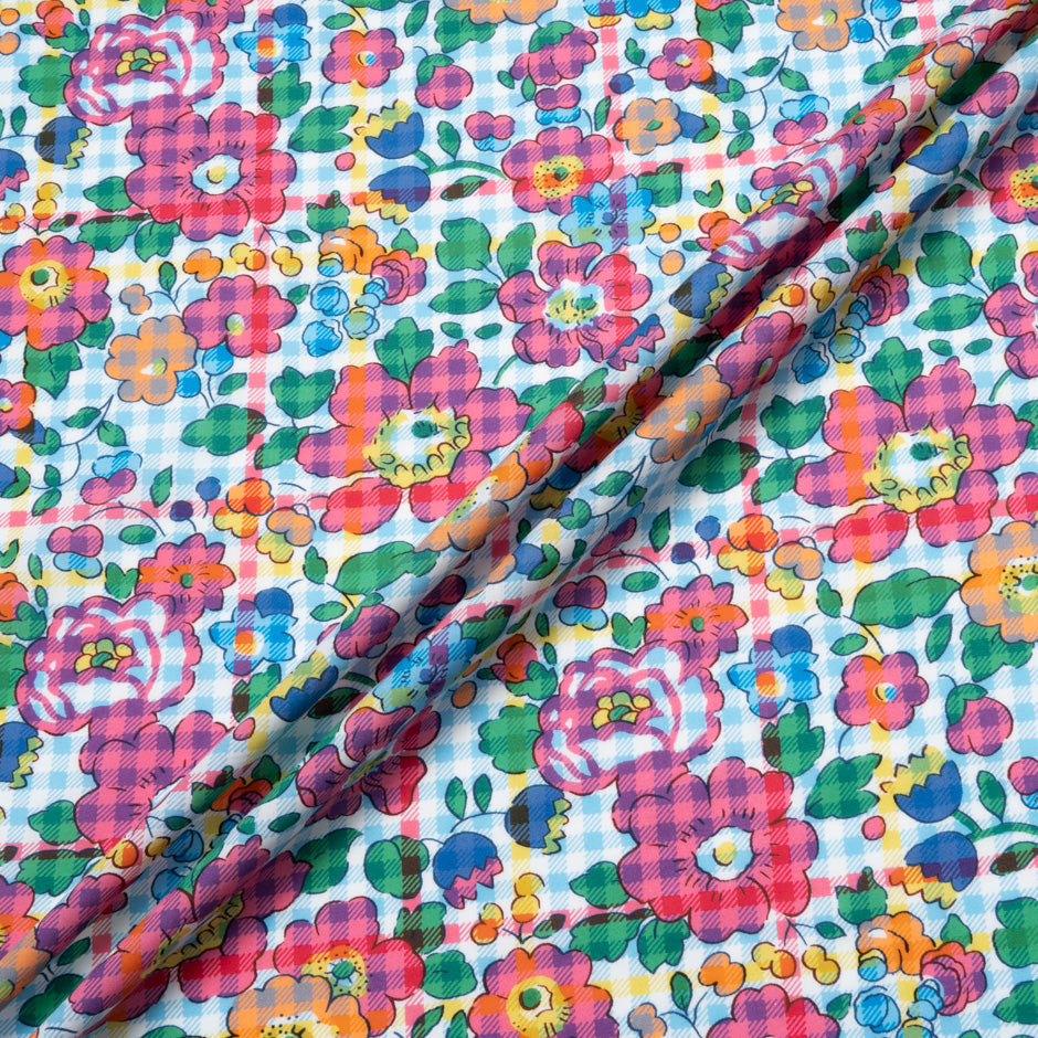 Blue 'Betsy Check' Liberty Cotton Tana Lawn