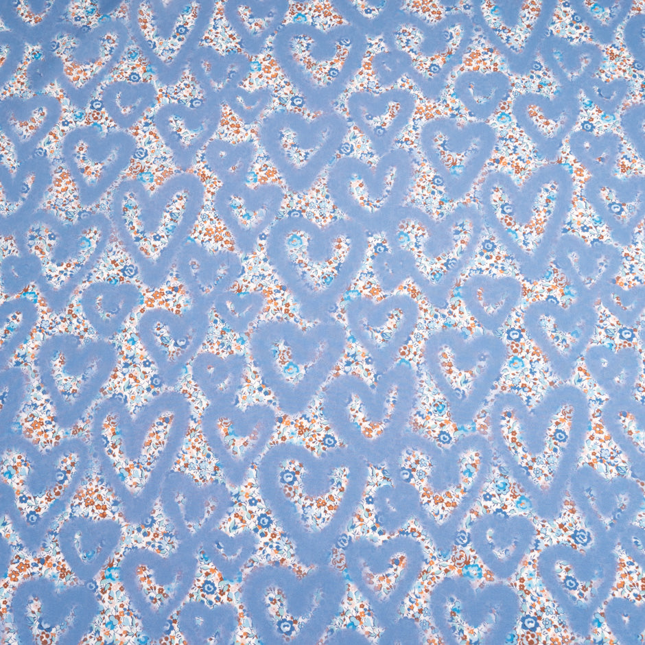 Blue 'Love Emma and Georgina' Liberty Cotton Tana Lawn