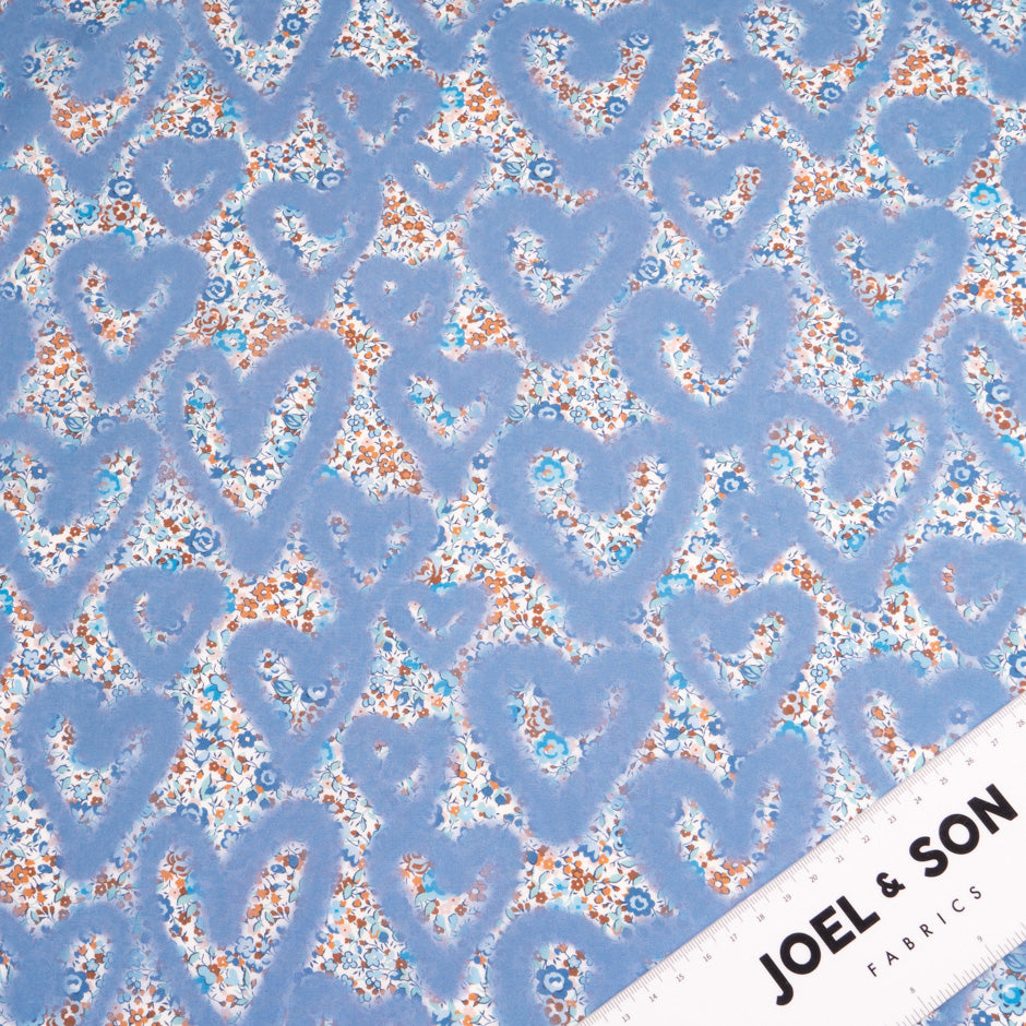Blue 'Love Emma and Georgina' Liberty Cotton Tana Lawn