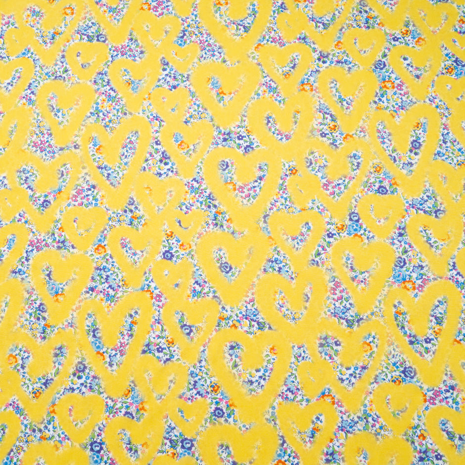 Yellow 'Love Emma and Georgina' Liberty Cotton Tana Lawn