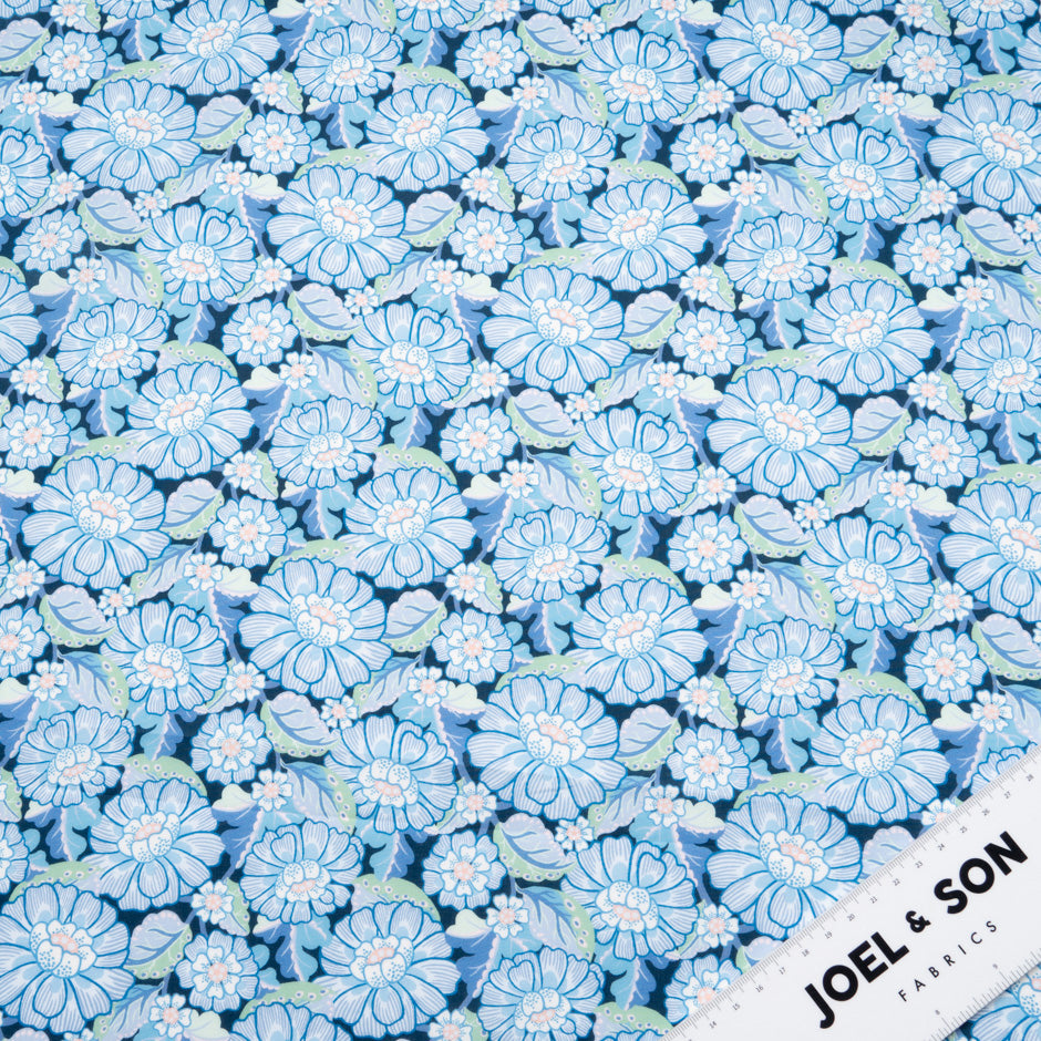 Blue 'Clifford Street' Liberty Cotton Tana Lawn