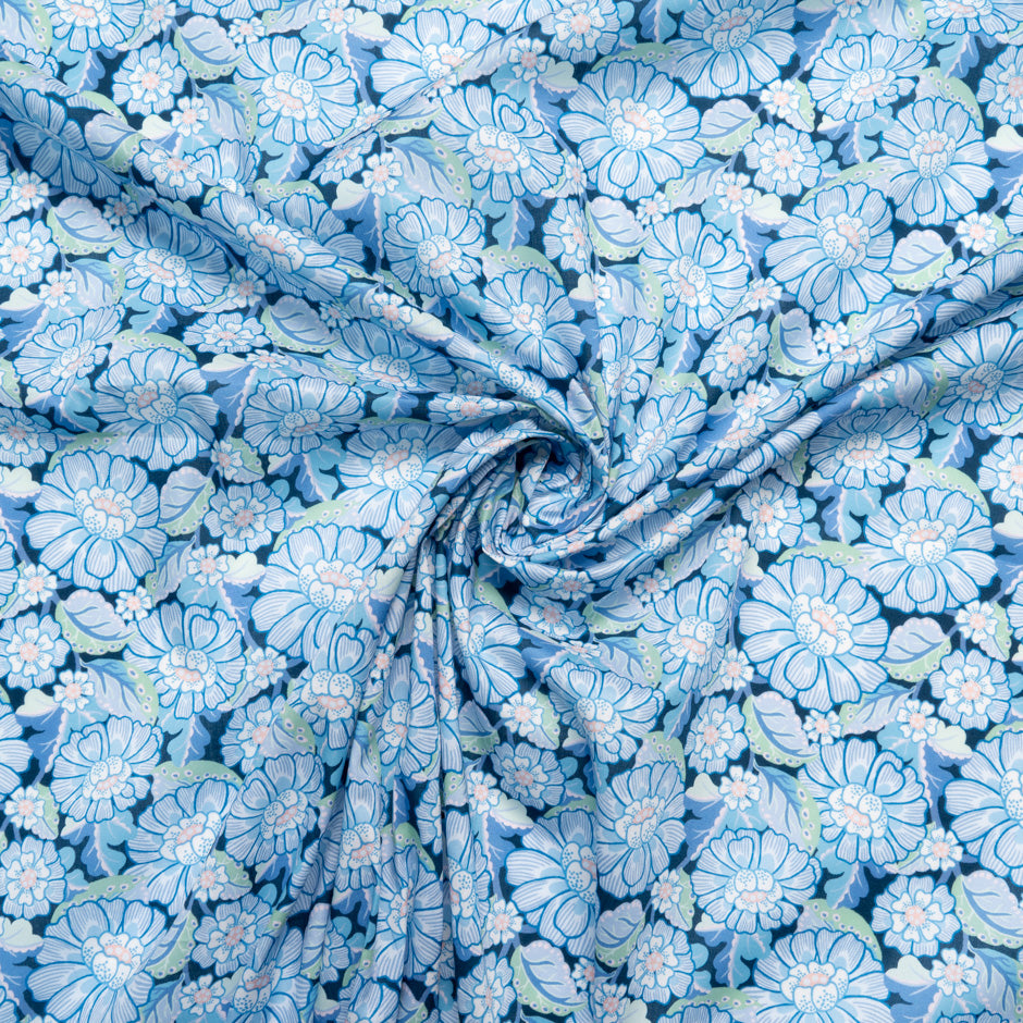 Blue 'Clifford Street' Liberty Cotton Tana Lawn