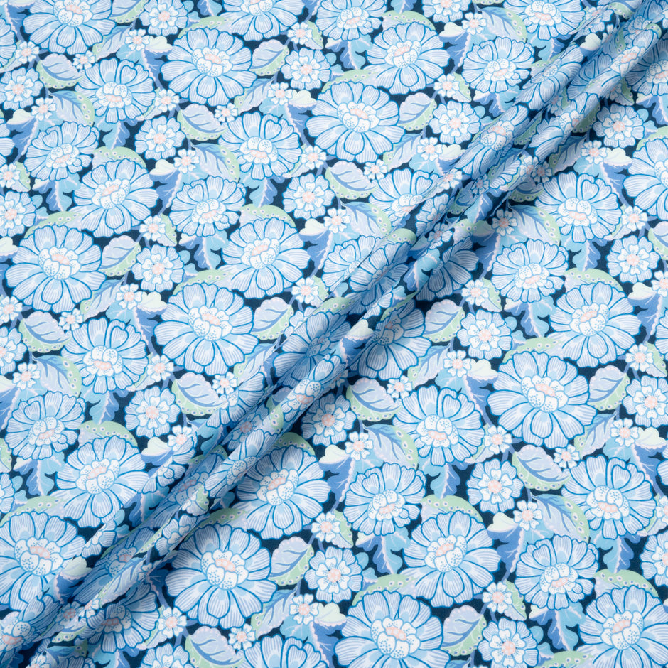 Blue 'Clifford Street' Liberty Cotton Tana Lawn