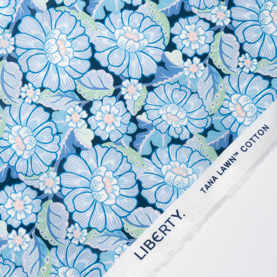 Blue 'Clifford Street' Liberty Cotton Tana Lawn