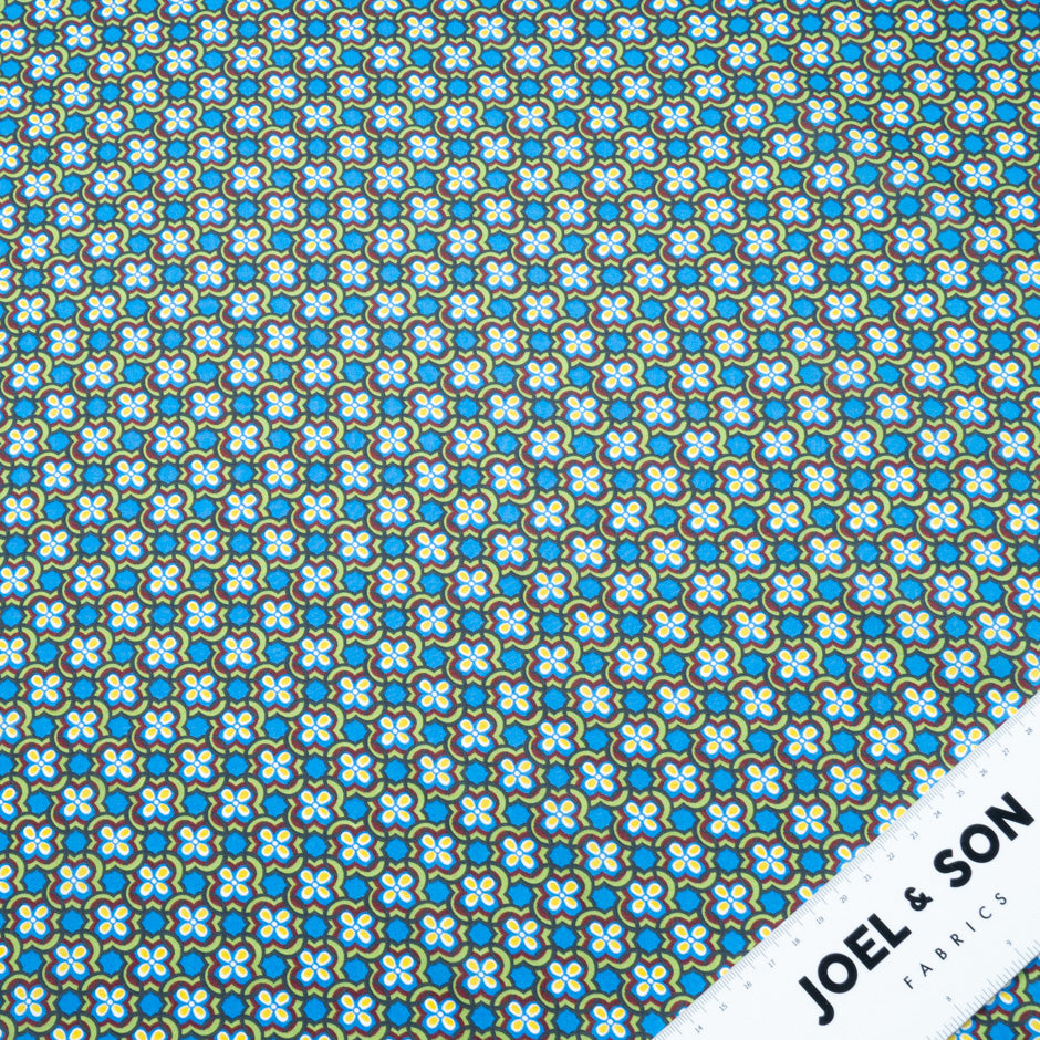 Blue 'Clementine Daisy' Liberty Cotton Tana Lawn