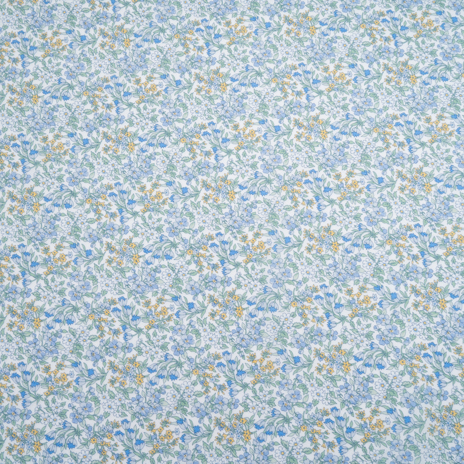 Blue 'Nazanin' Floral Liberty Cotton Tana Lawn