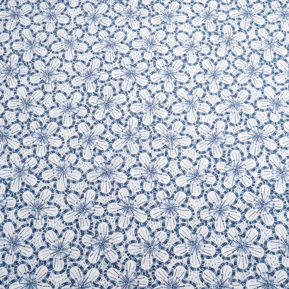 Blue 'Sequin Scatter' Liberty Cotton Tana Lawn