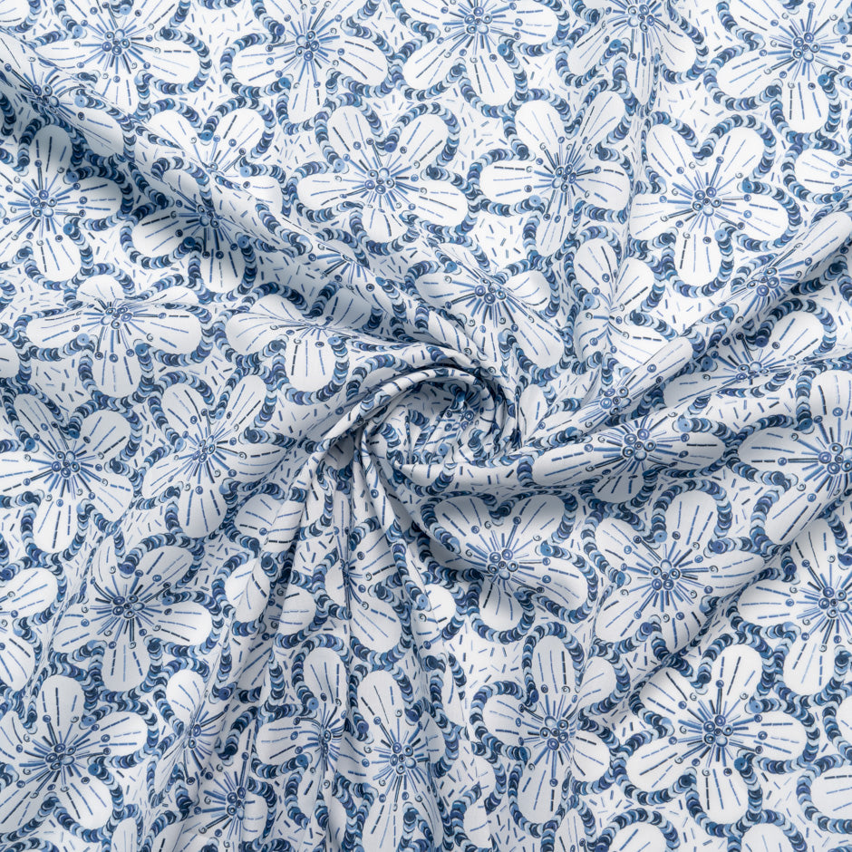 Blue 'Sequin Scatter' Liberty Cotton Tana Lawn