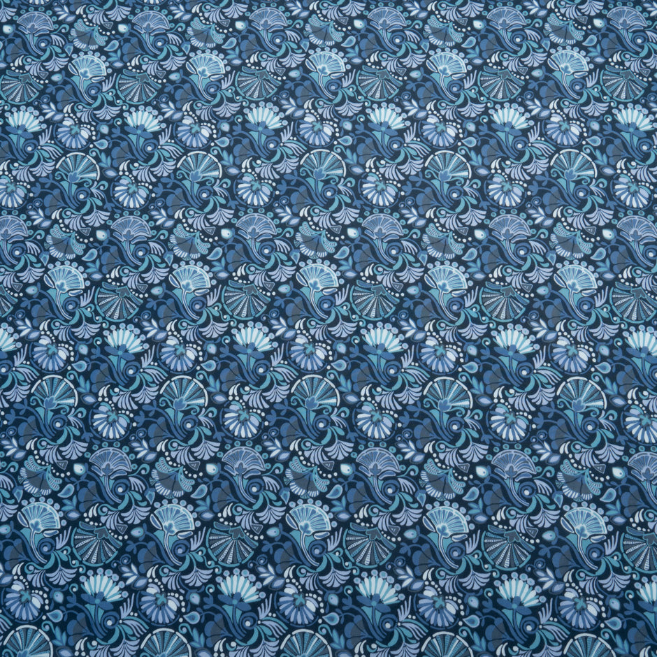 Blue 'Cleopatra Carnival' Liberty Cotton Tana Lawn
