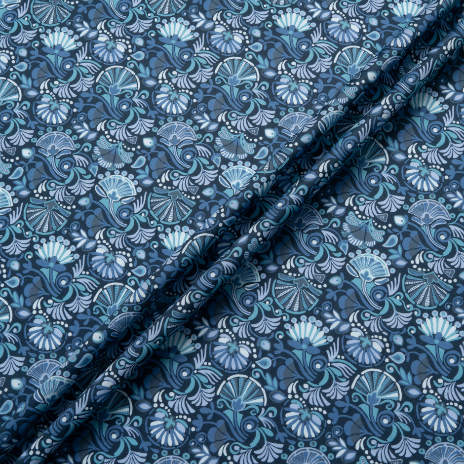 Blue 'Cleopatra Carnival' Liberty Cotton Tana Lawn