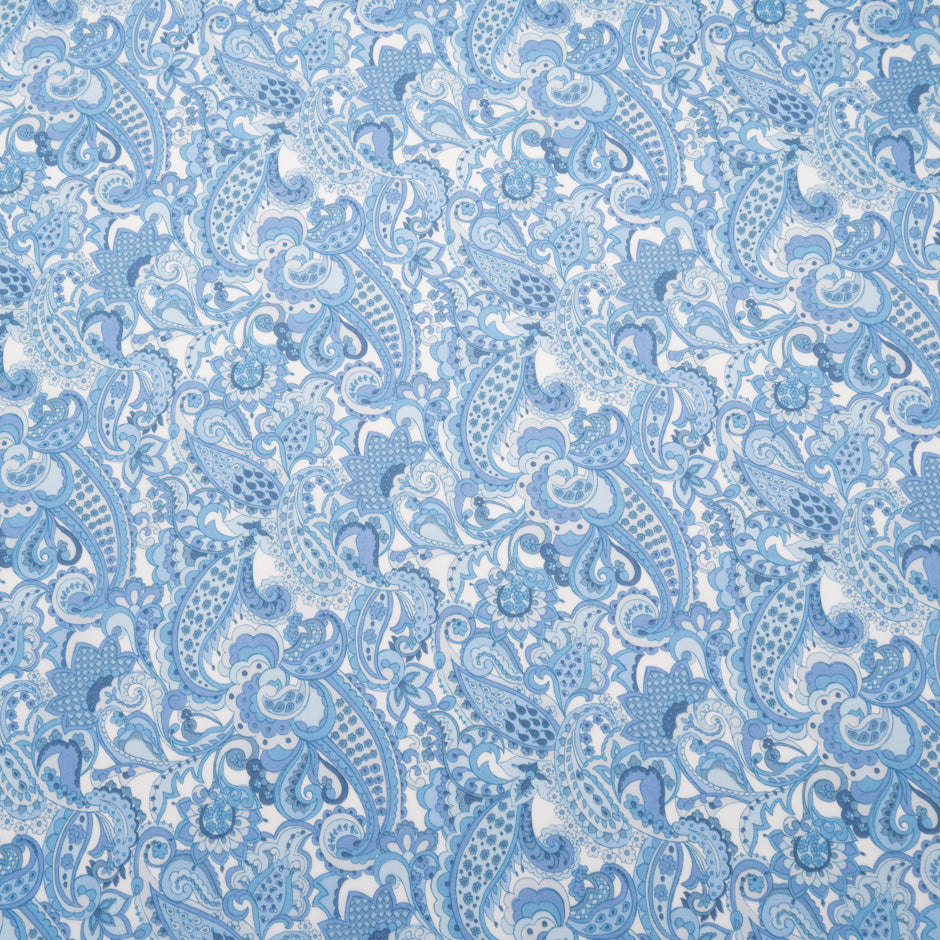 Blue 'Mr Paisley' Liberty Cotton Tana Lawn