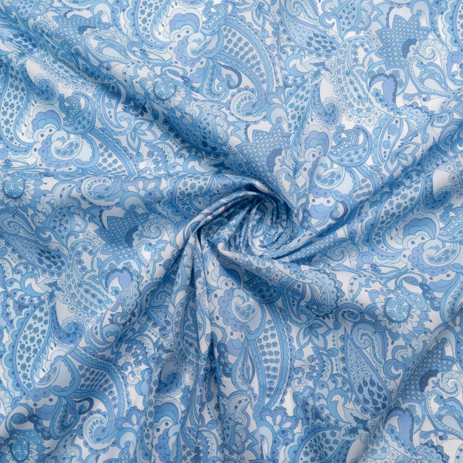 Blue 'Mr Paisley' Liberty Cotton Tana Lawn
