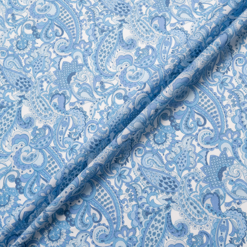 Blue 'Mr Paisley' Liberty Cotton Tana Lawn