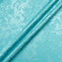 Turquoise Floral Jacquard Stretch Microfibre