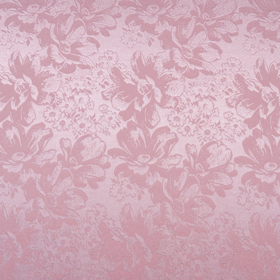 Dusty Pink Floral Jacquard Stretch Microfibre