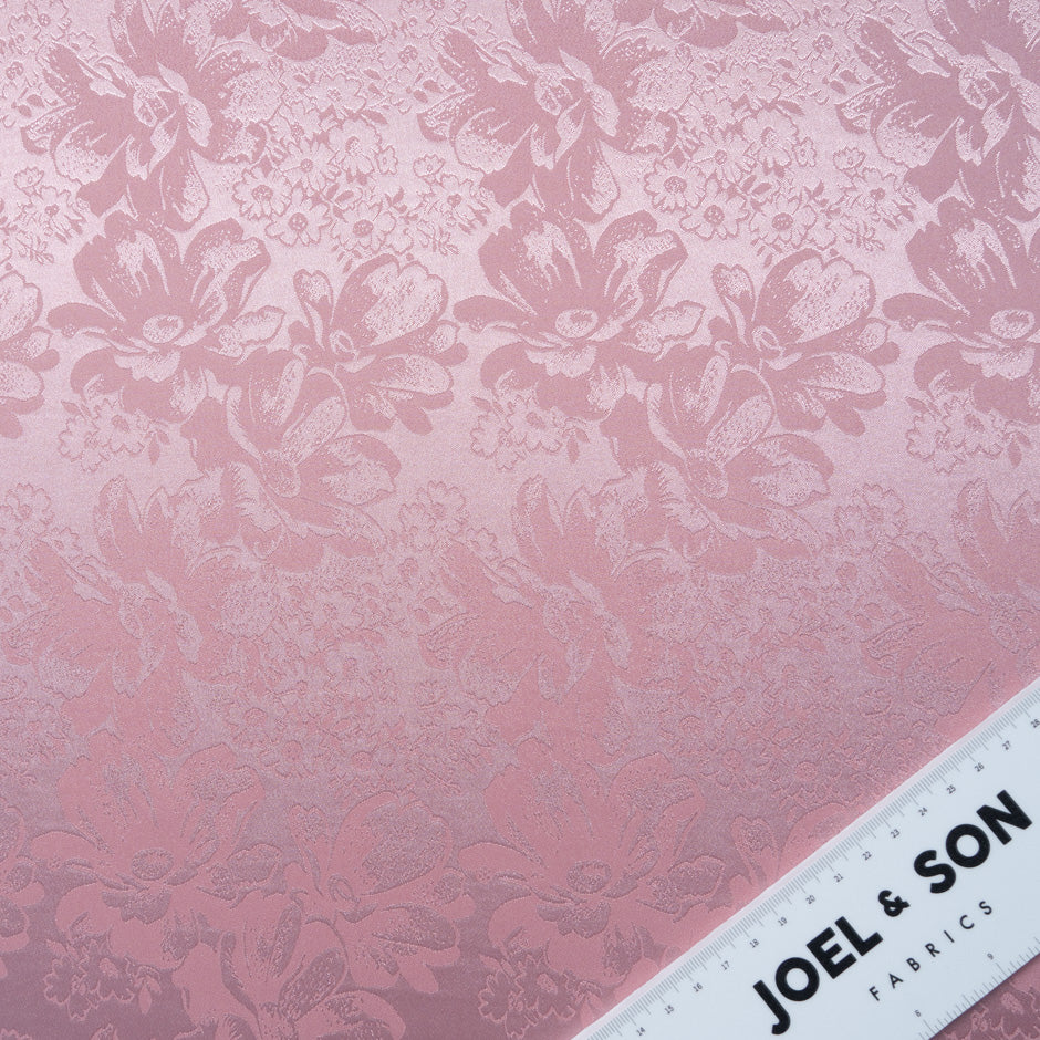 Dusty Pink Floral Jacquard Stretch Microfibre