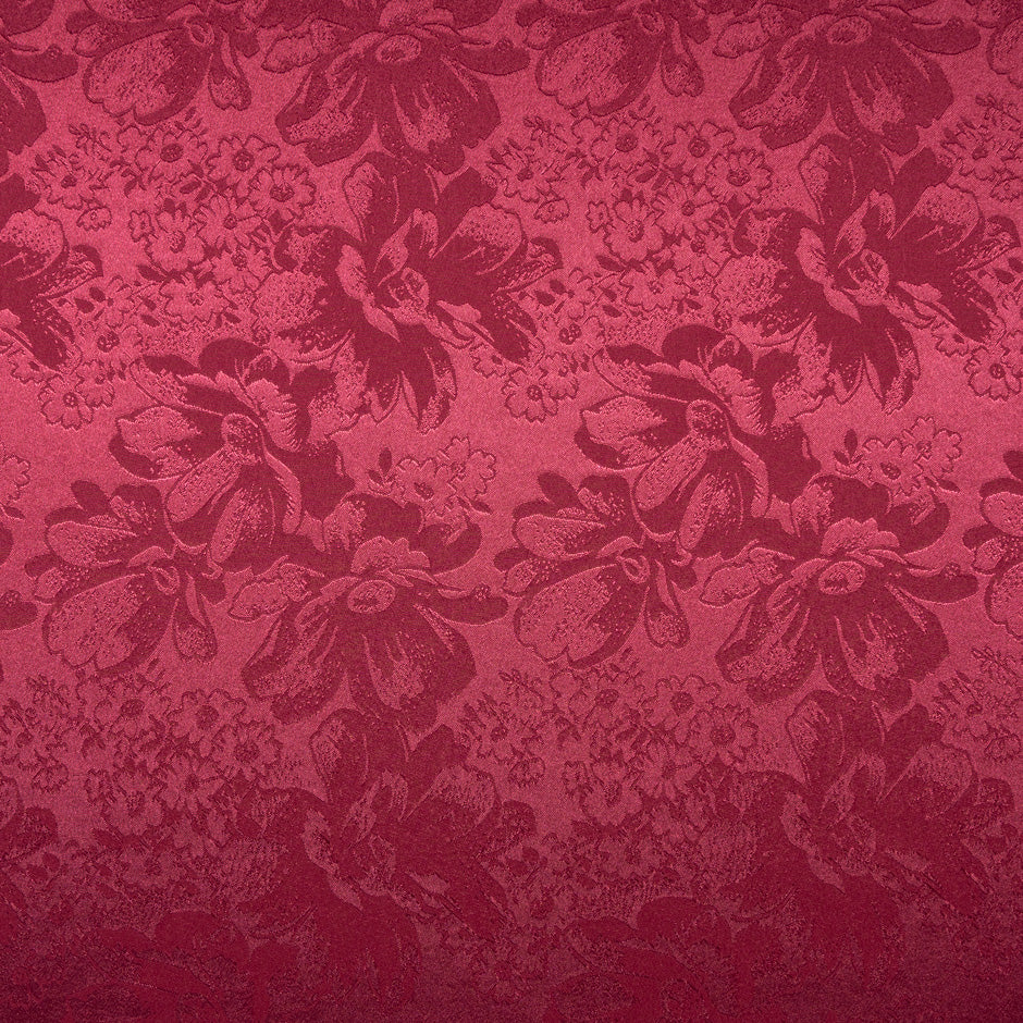Morello Cherry Floral Jacquard Stretch Microfibre