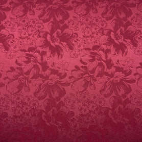 Morello Cherry Floral Jacquard Stretch Microfibre
