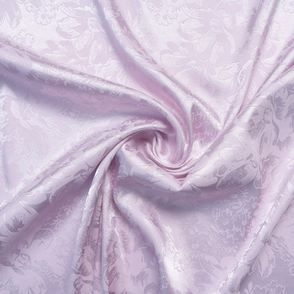 Lilac Floral Jacquard Stretch Microfibre