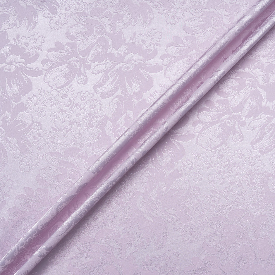 Lilac Floral Jacquard Stretch Microfibre