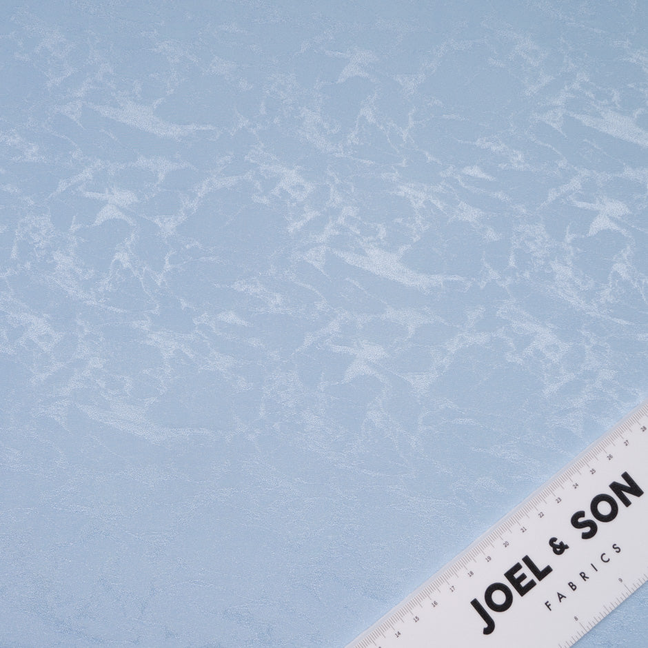 Baby Blue Marble Jacquard Pure Silk