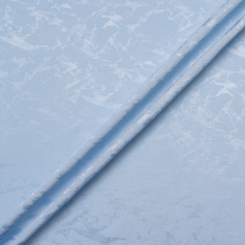 Baby Blue Marble Jacquard Pure Silk