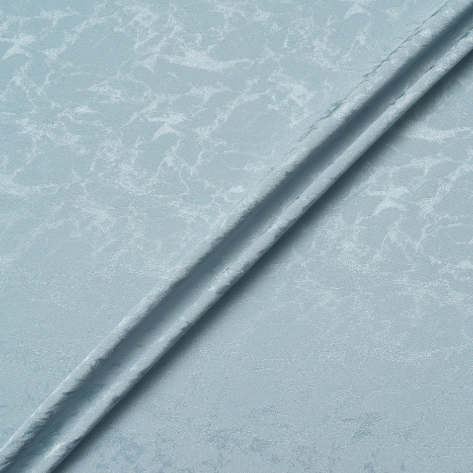 Dusty Blue Marble Jacquard Pure Silk