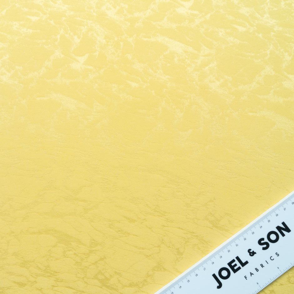 Lemon Yellow Marble Jacquard Pure Silk