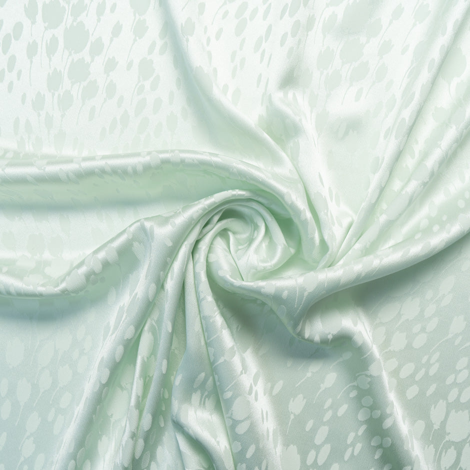Mint Green Floral Jacquard Pure Silk (A 2m Piece)