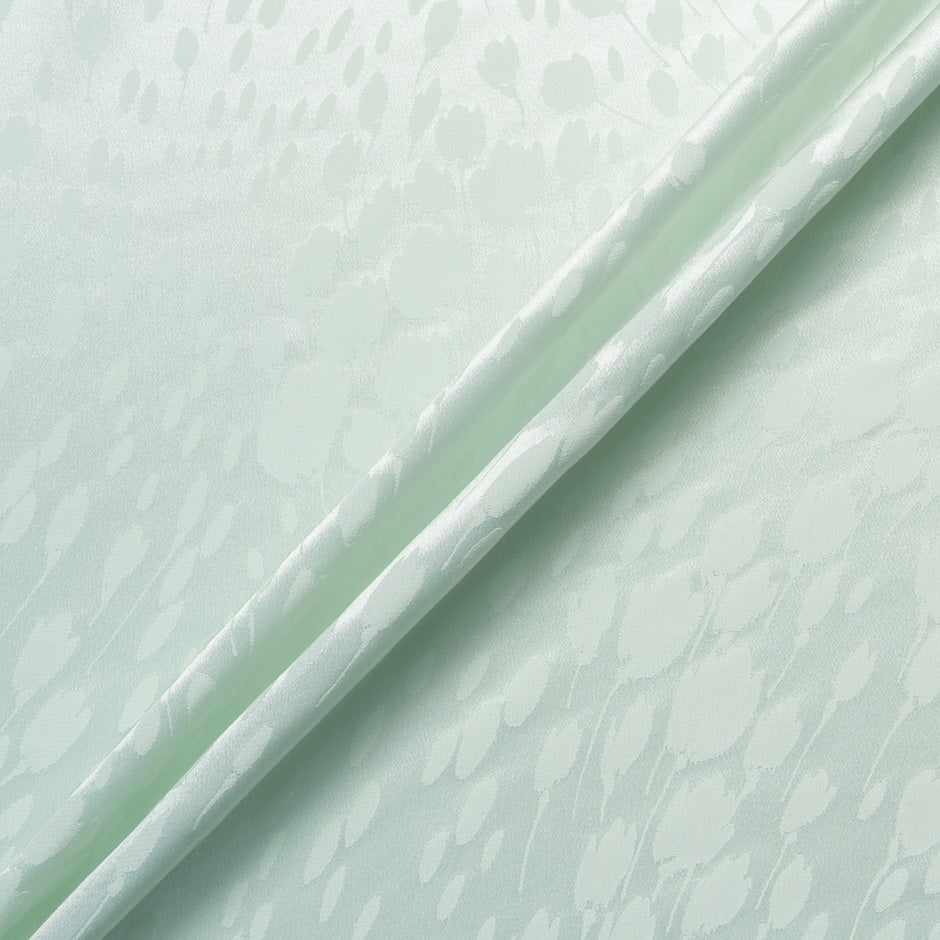 Mint Green Floral Jacquard Pure Silk