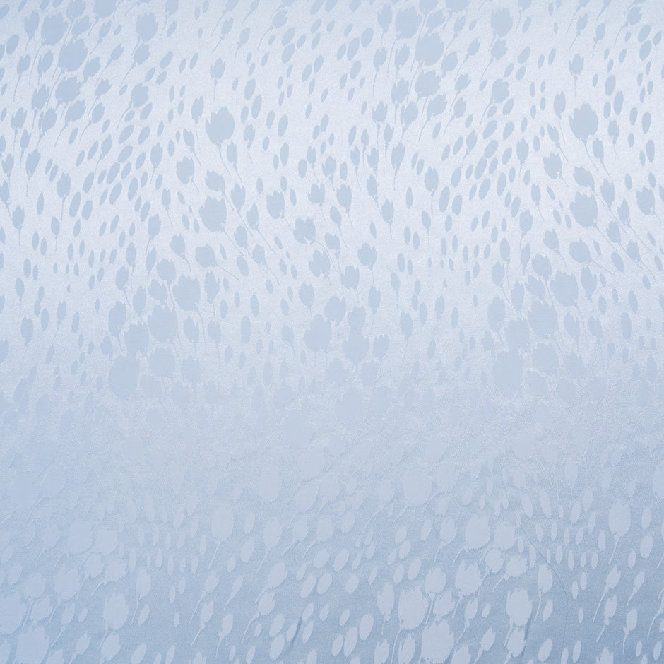 Baby Blue Floral Jacquard Pure Silk