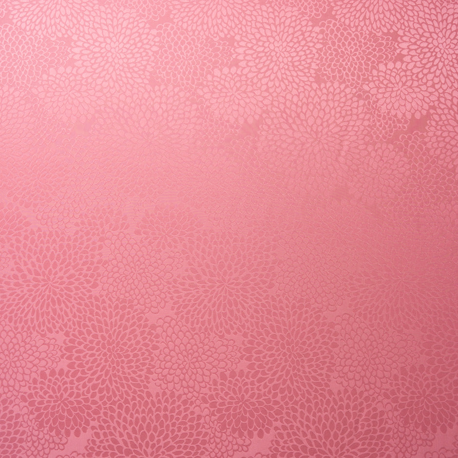 Candy Pink Petal Jacquard Pure Silk