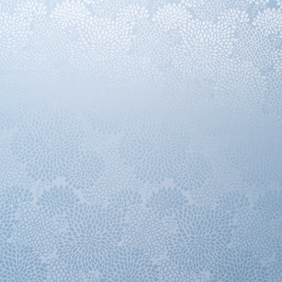 Baby Blue Petal Jacquard Pure Silk